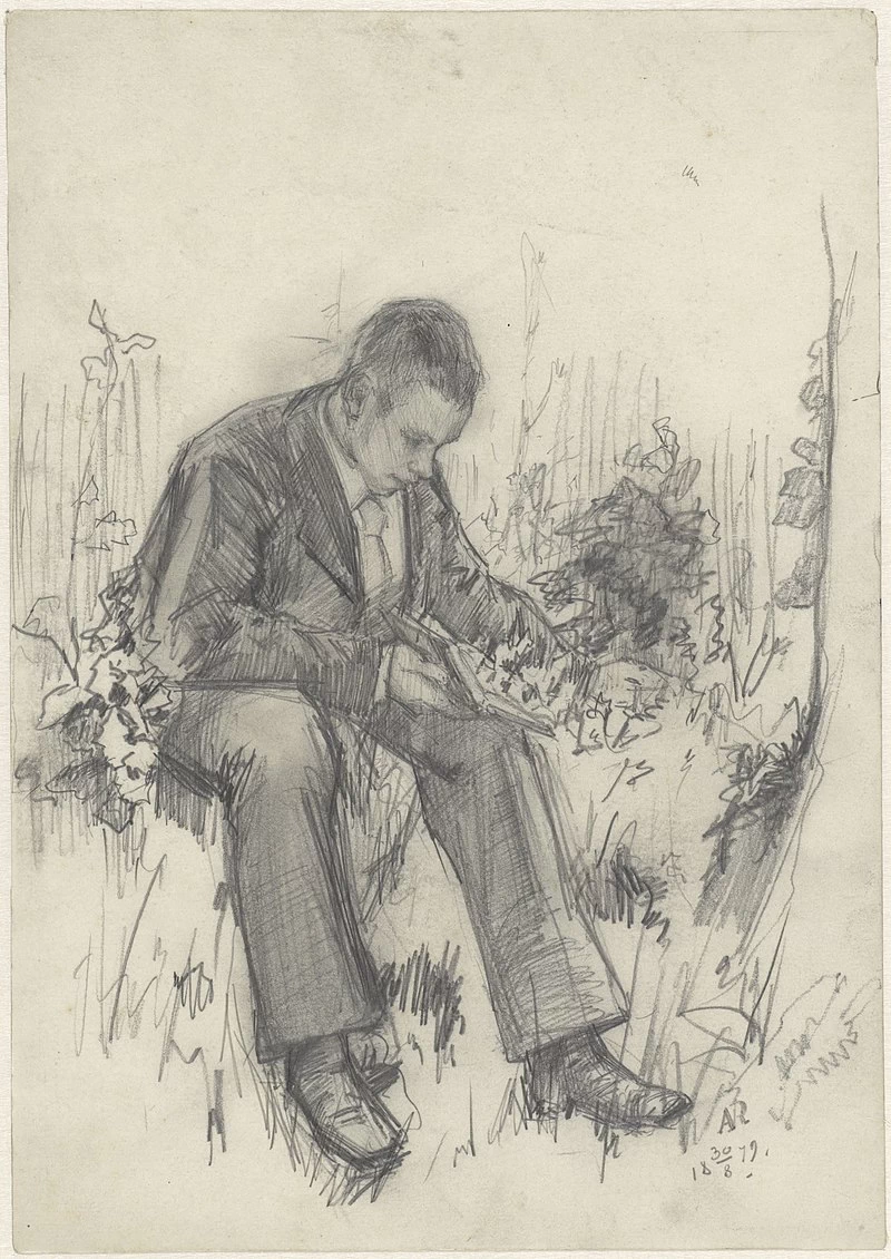 Ritratto di Johan de Meester, che legge un libro in un giardino - Rijksmuseum Amsterdam